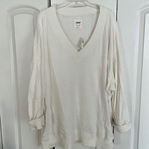 Oversized Aerie V Neck Sweatshirt